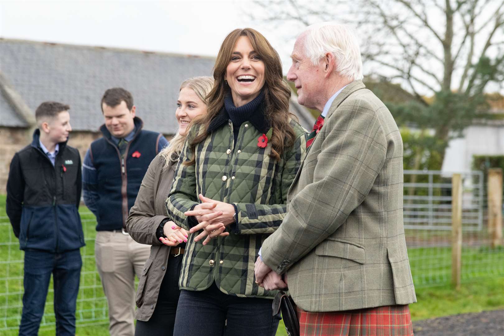 The Duchess of Rothesay with Seymour Monro at Brodieshill Farm in Moray last month. Picture: Beth Taylor.