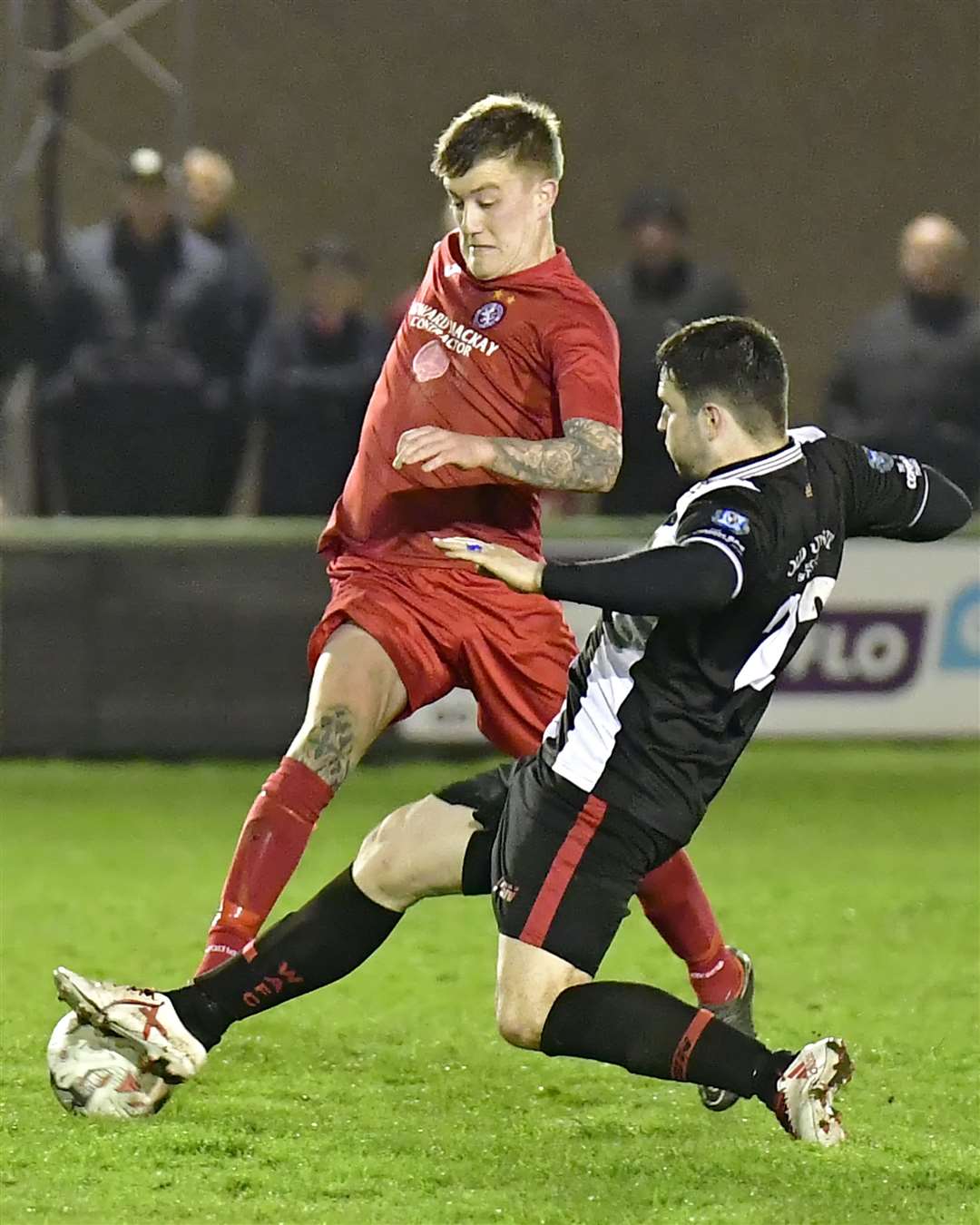New Buckie Thistle signing Kyle MacLeod in action for Brora.