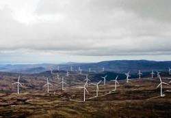 Artist's impression of Glenmorie Wind Farm