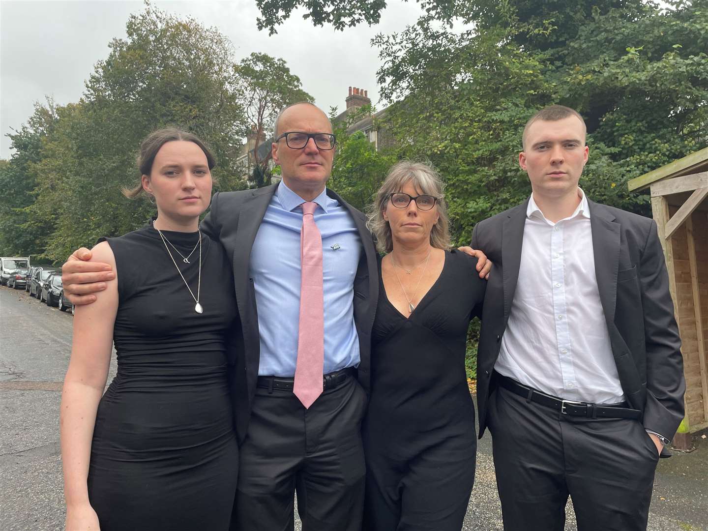 Alice Litman’s family, left to right, sister Kate Litman, father Peter Litman, mother Caroline Litman and brother Harvey Litman (PA)