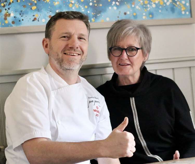 Michelin-starred chef Justin Sharp with his mum Sheila.