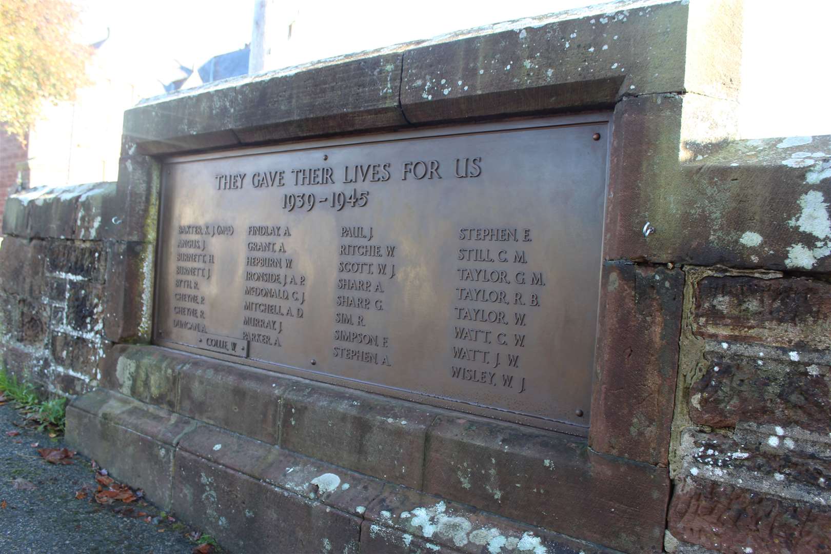 The restored memorial.