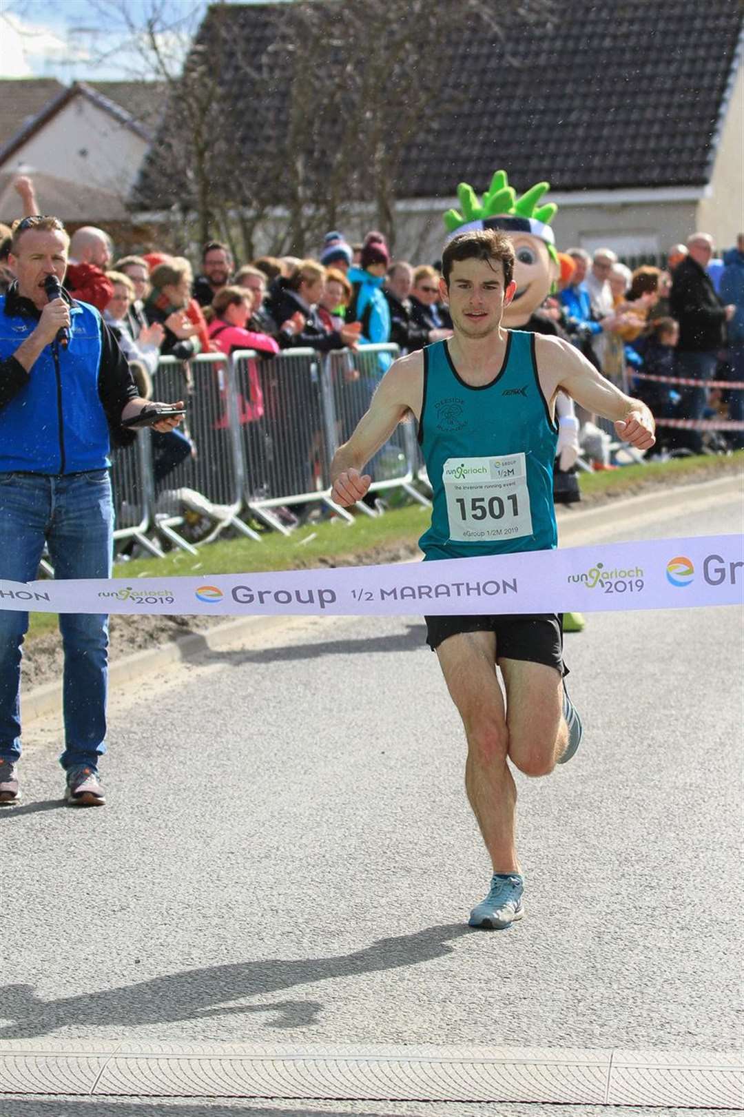 2019 half-marathon winner, Robbie SImpson. Picture: Paul Douglas