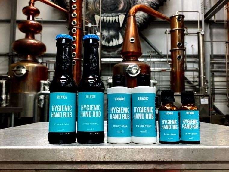 Brewdog staff have been working round the clock to produce sanitiser.