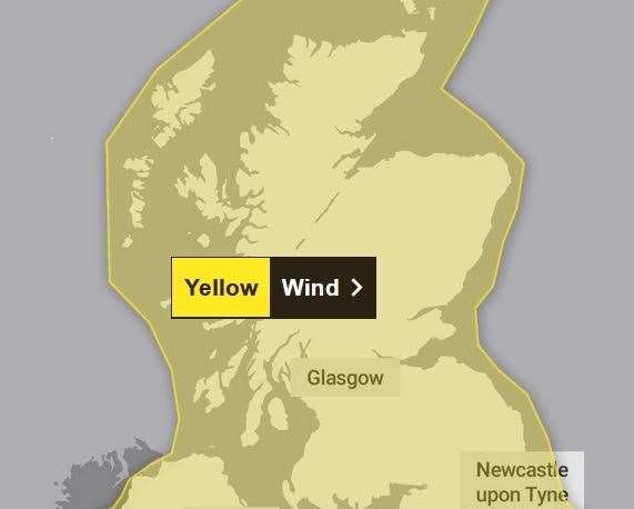 Strong winds will affect all areas on Sunday