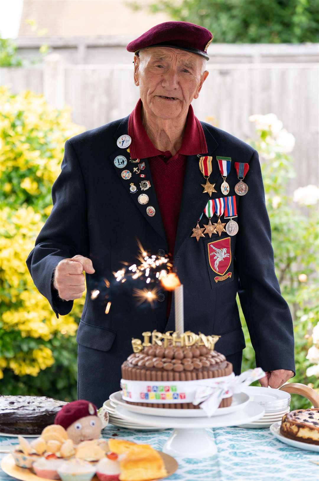 WWII veteran Alec Hall celebrating his 100th birthday (Joe Giddens/PA)