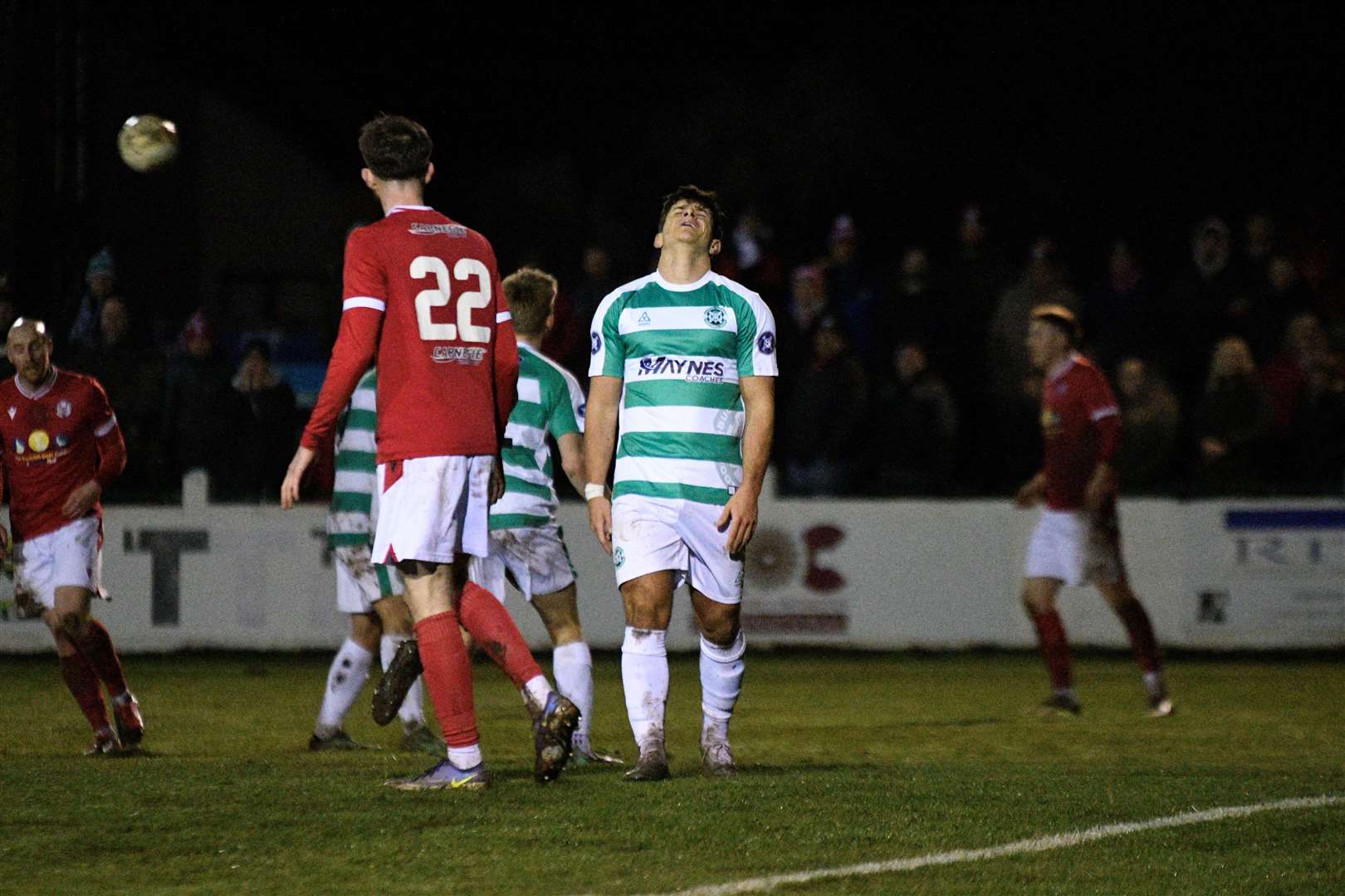 Despair for Buckie's Max Barry after another chance goes abegging. Picture: Daniel Forsyth
