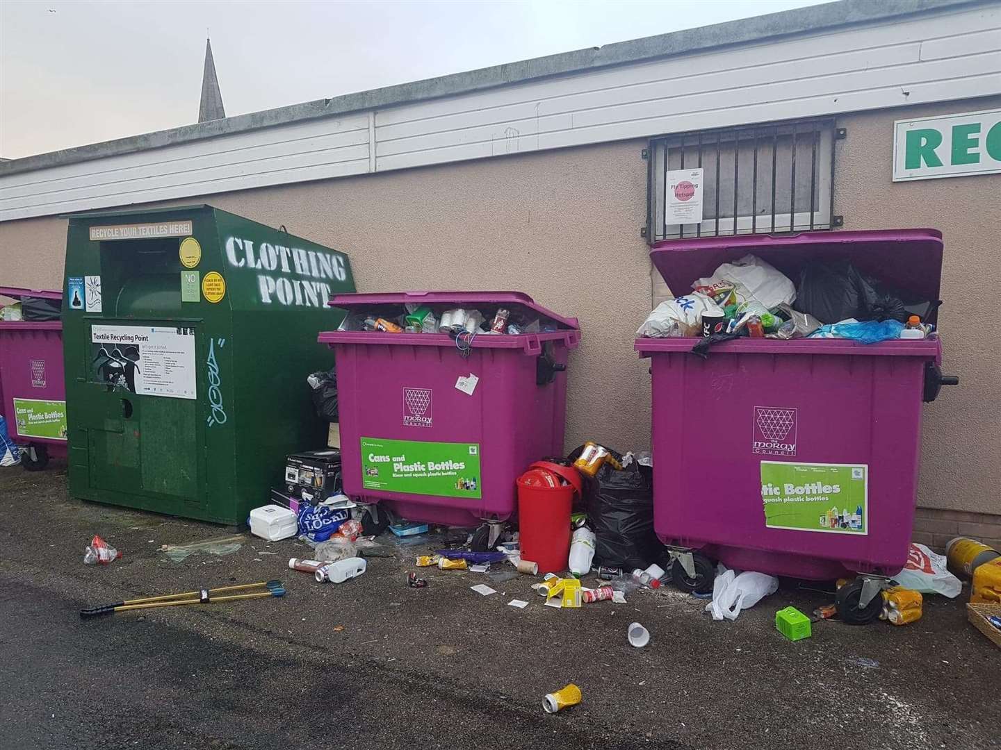 Moray Council announced the permanent closure of Buckie's Newlands Lane Recycling Point.