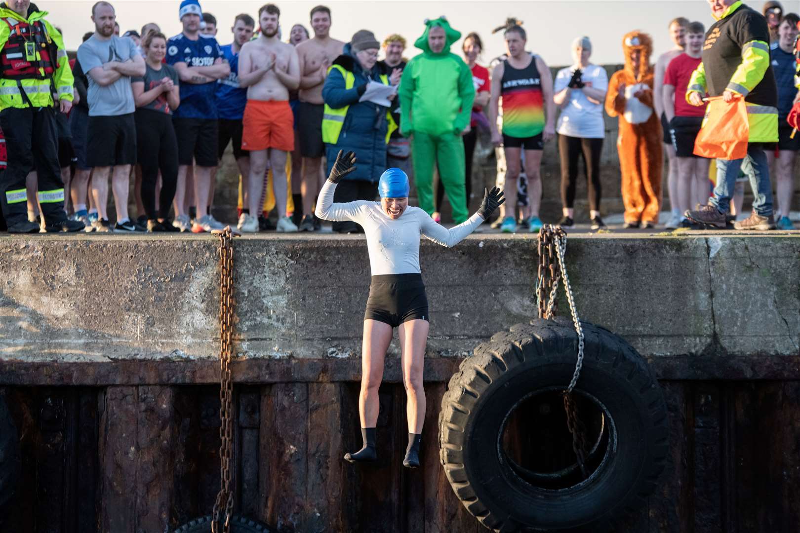 A total of 58 jumpers took part in the 2023 Boxing Day swim. Picture: Daniel Forsyth