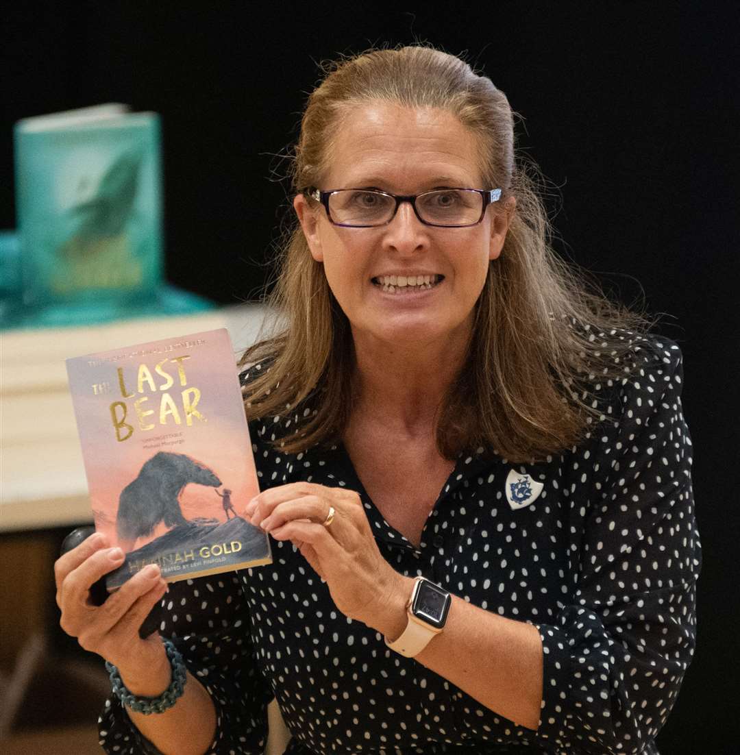 Author Hannah Gold with a copy of her book The Last Bear. Picture: Daniel Forsyth