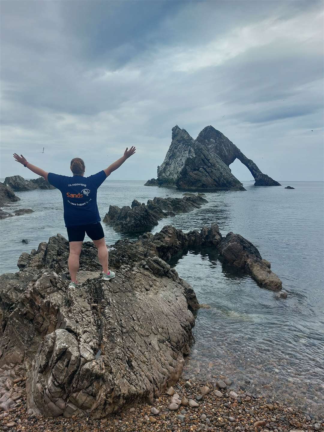 Colette scattered her daughter Ruby's ashes at Bow Fiddle Rock near Buckie after completing a challenge for charity last week.