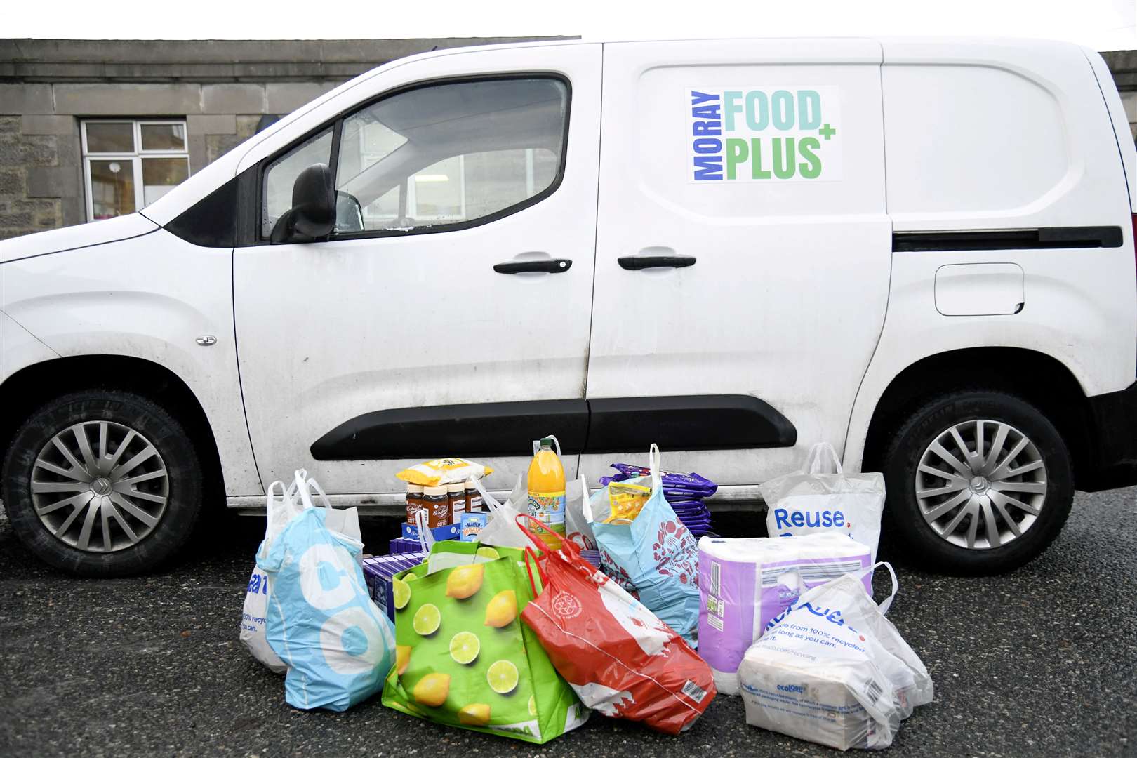 The Cluny kids food collection was transported to Elgin for distribution to those in need across Moray. Picture: Beth Taylor