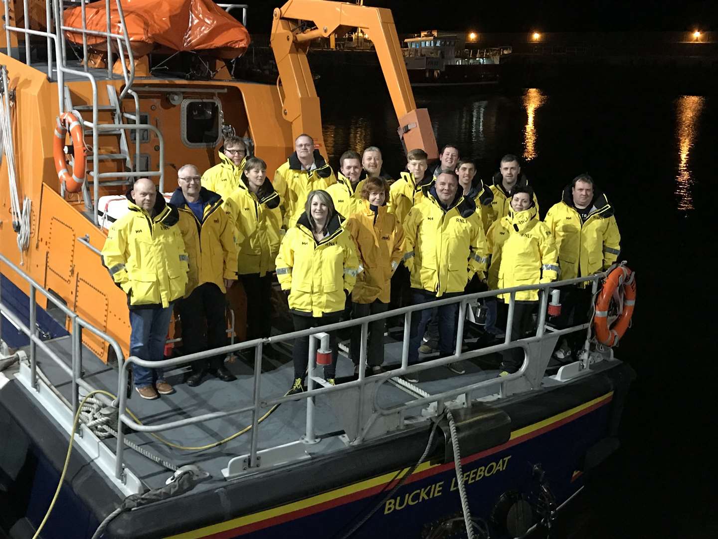 The winners of the 2019 award for emergency services/armed forces hero, RNLI Buckie lifeboat crew.