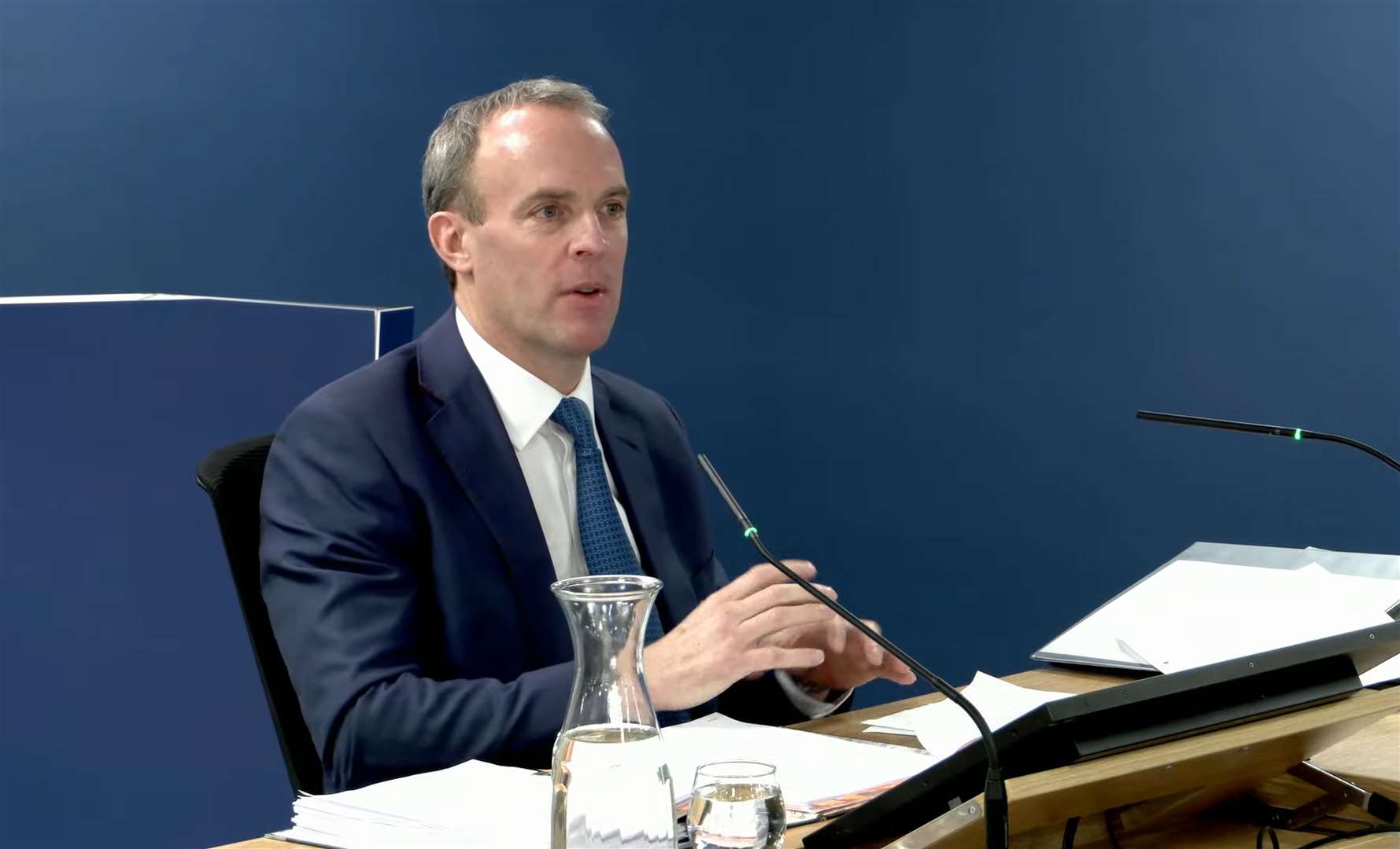 Former deputy prime minister Dominic Raab rejected Mr Javid’s claim that Mr Johnson was not in charge of the Government over the period (UK Covid-19 Inquiry/PA)