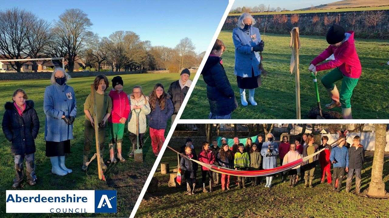 Vice Lord Lieutenant of Banffshire Patricia Seligman was a special guest who oversaw the planting of trees at the Green Canopy ceremony, a series of events marking the latest milestone of The Queen’s reign,