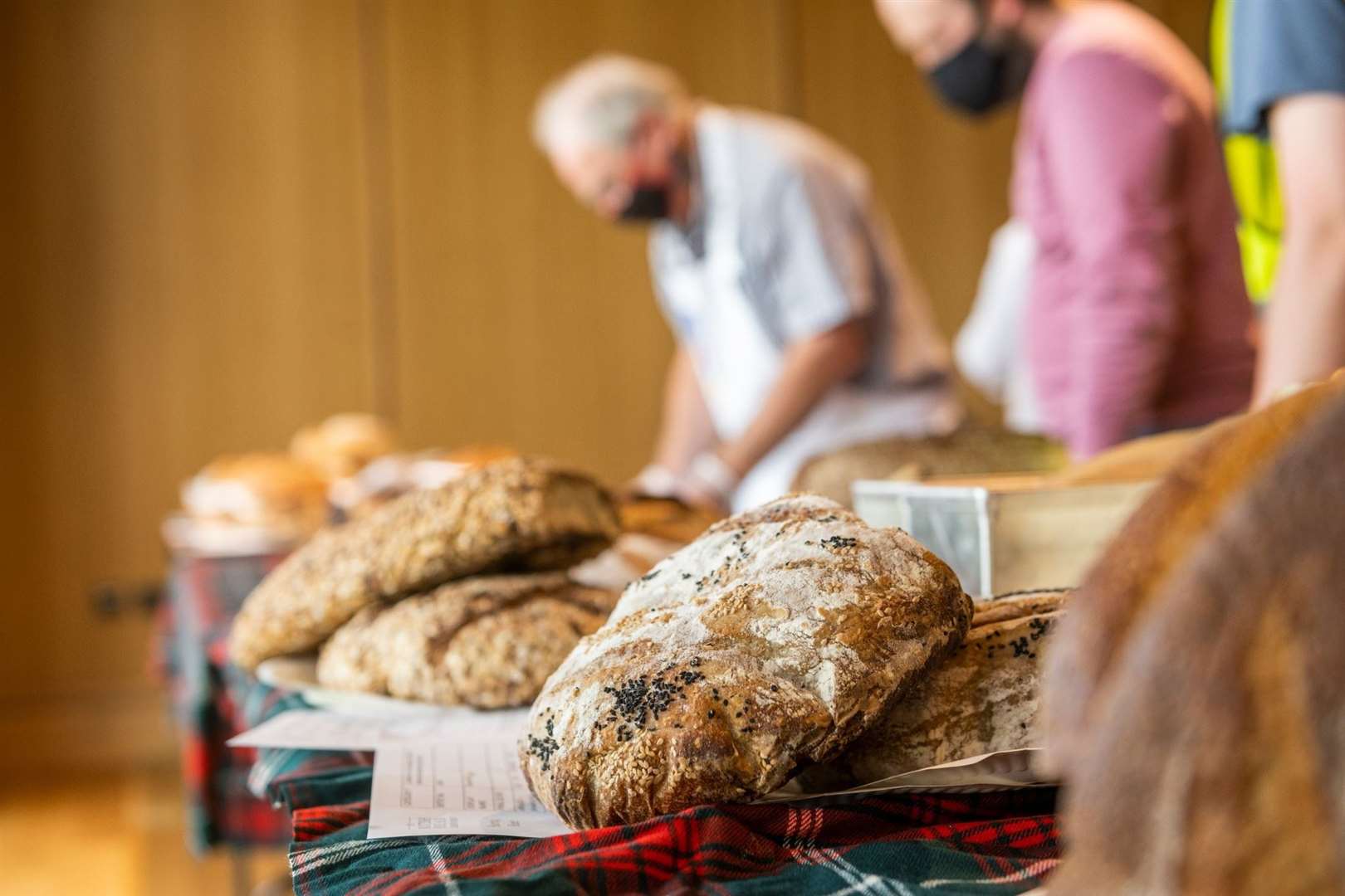Judging takes place for the Bread Championship