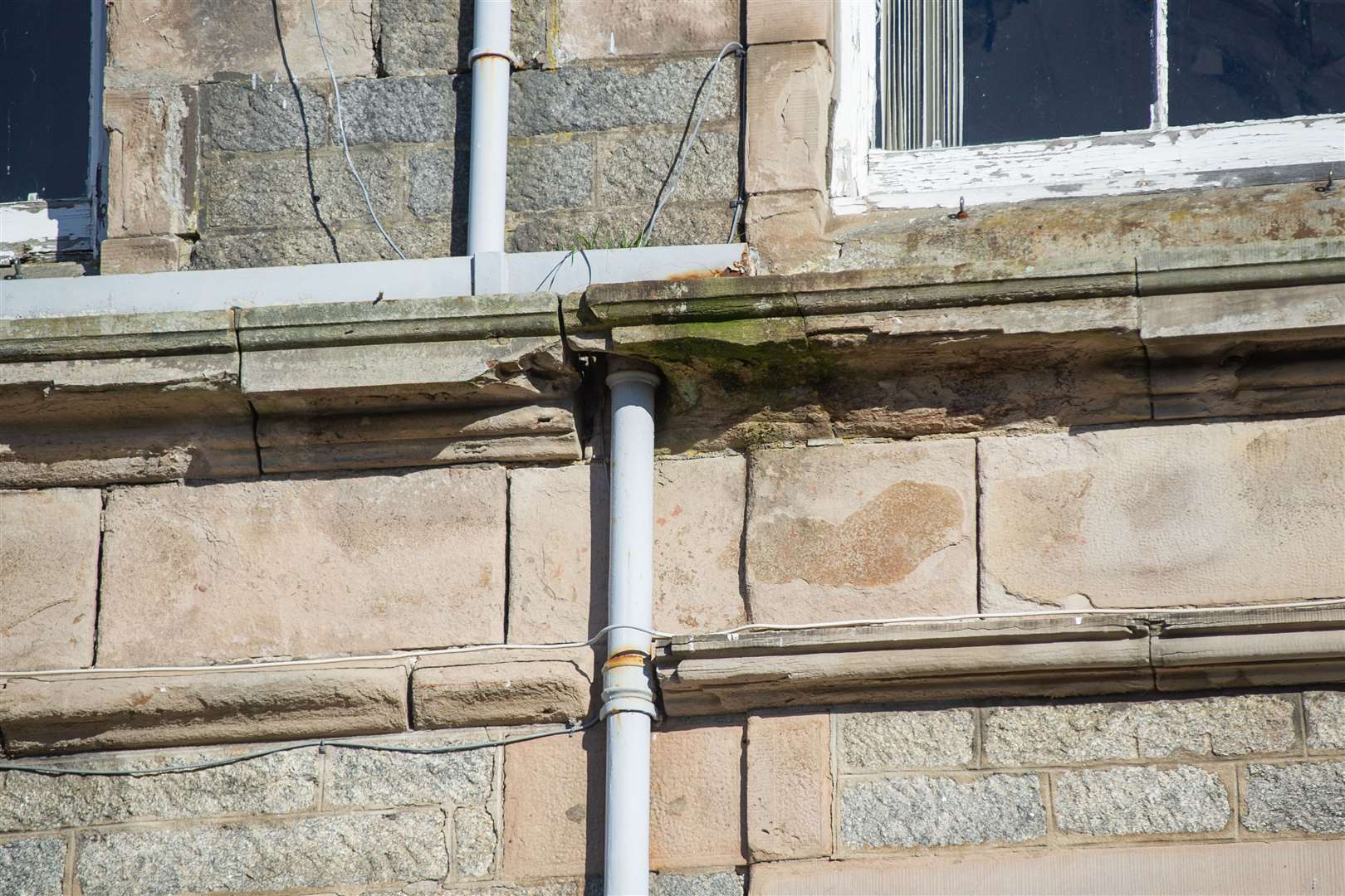 The Huntly Community Council raised an issue of dangerous buildings - especially the Huntly Hotel which has broken stonework, loose wires and vegetation growing out of it. ..Picture: Daniel Forsyth..