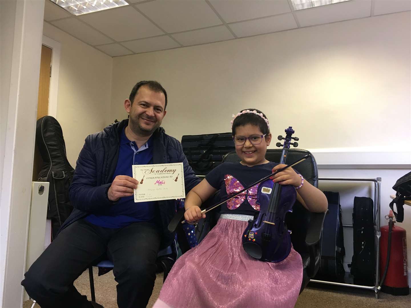 Melis Mistik, from Galashiels, is learning music at Merlin Music Academy sponsored through the Logan's Fund Always A Rainbow project.