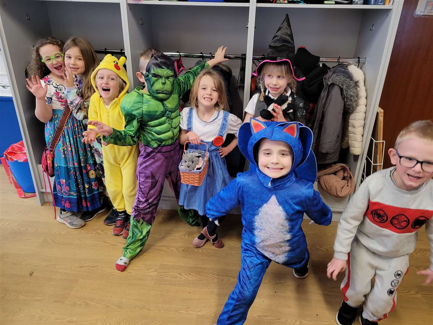The pupils appeared in an array of costumes to celebrate the event.