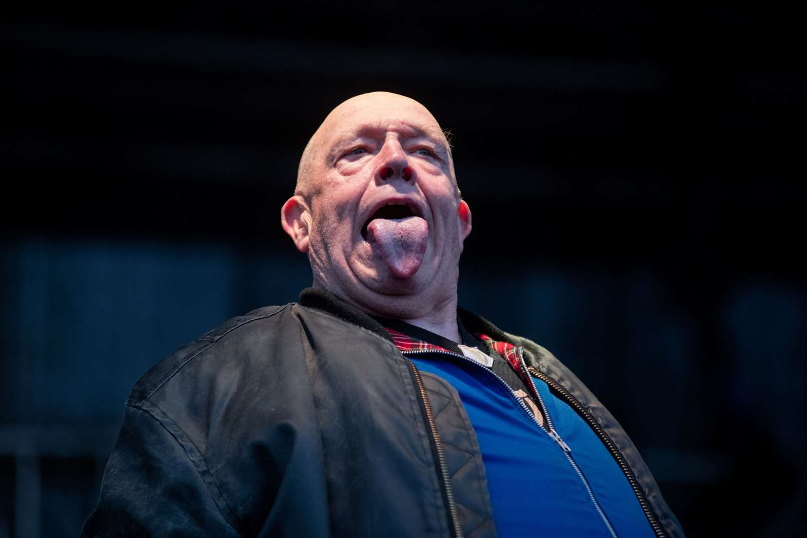 Buster Bloodvessel, frontman of Bad Manners in action at the first MacMoray held at Cooper Park. Picture: Daniel Forsyth..