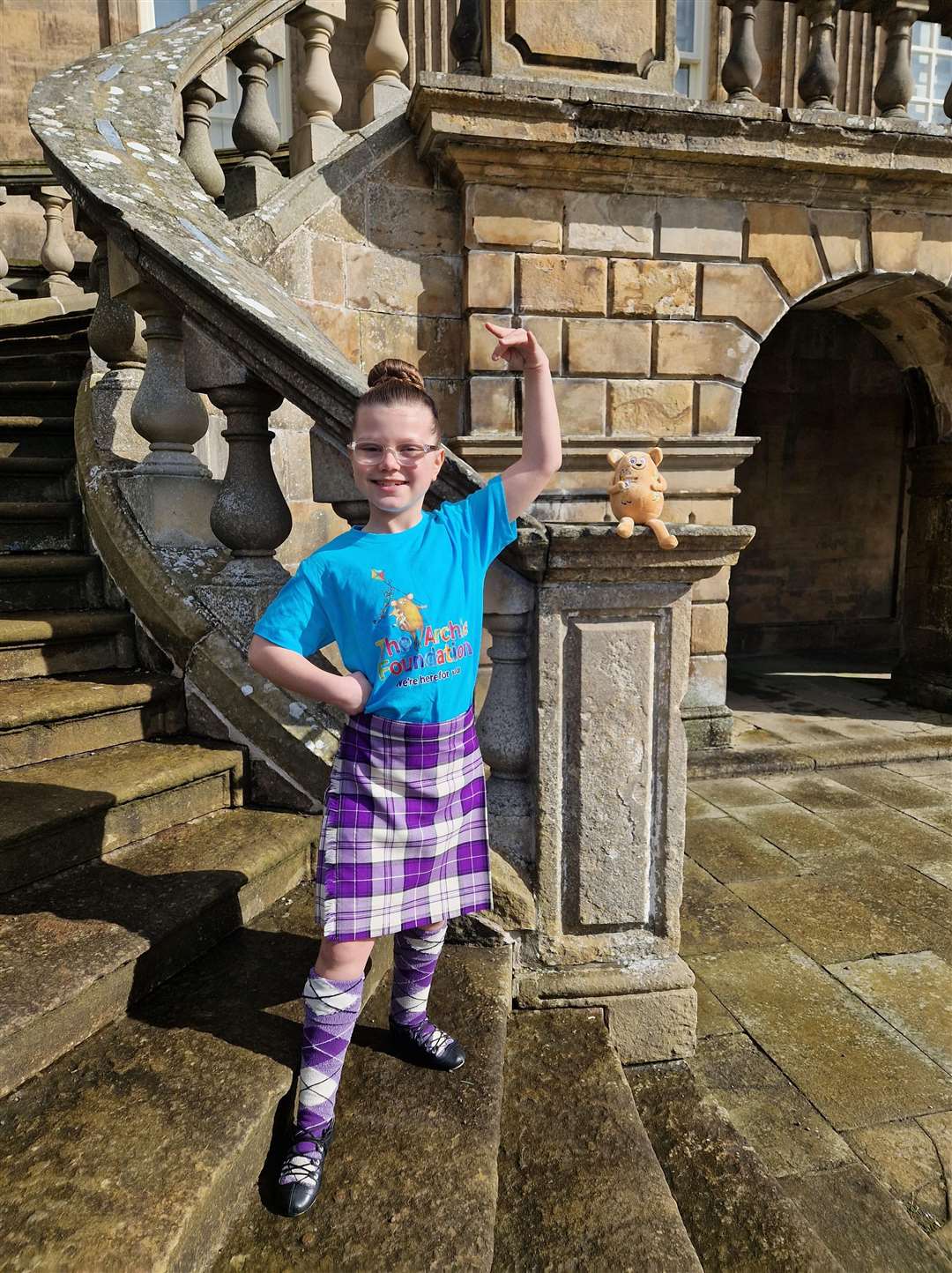Madison Reid (9) is taking on the Highland dancing fundraising challenge.