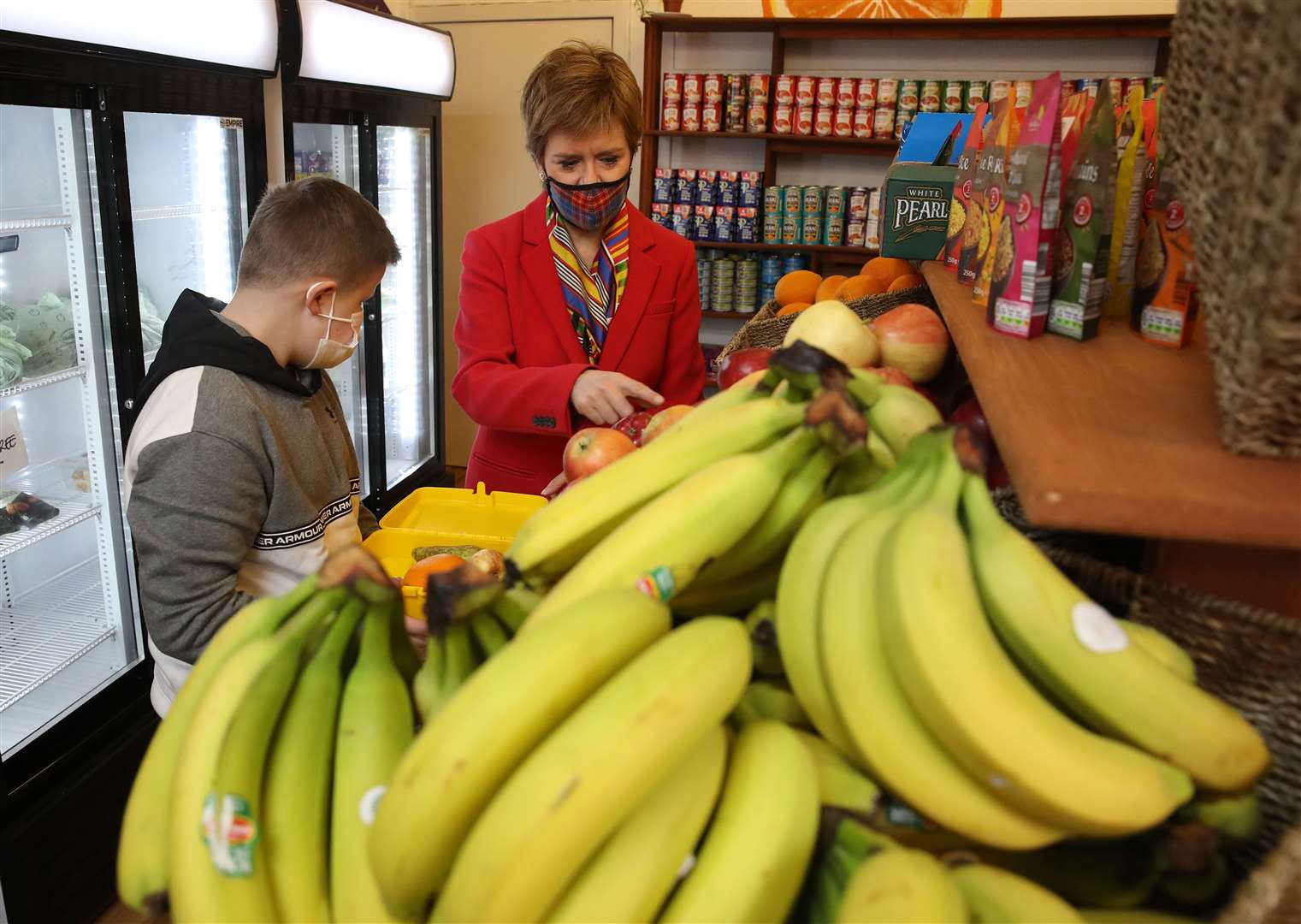 Ms Sturgeon said school meals boost children’s energy, concentration and behaviour (Andrew Milligan/PA
