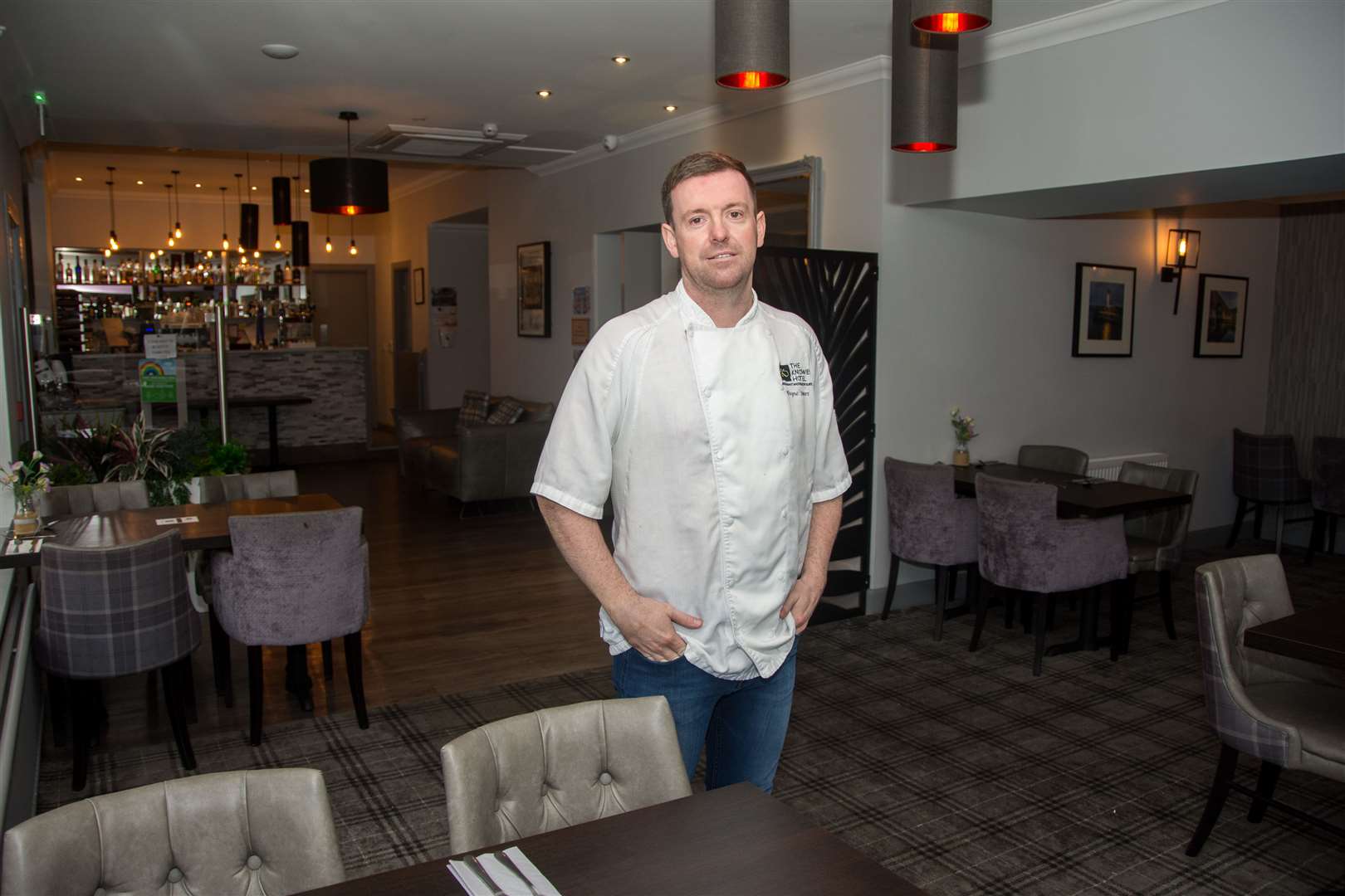 Wayne Stewart owner and chef at The Knowes Hotel, Macduff. Picture: Becky Saunderson.