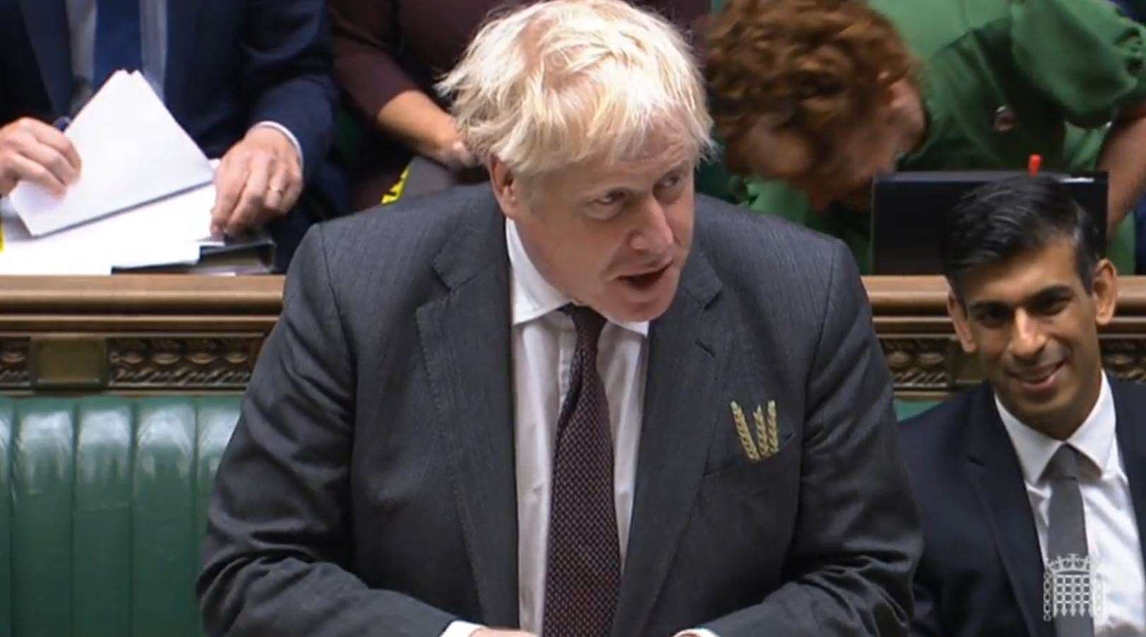 Boris Johnson speaks during Prime Minister’s Questions in the House of Commons, London (House of Commons/PA)