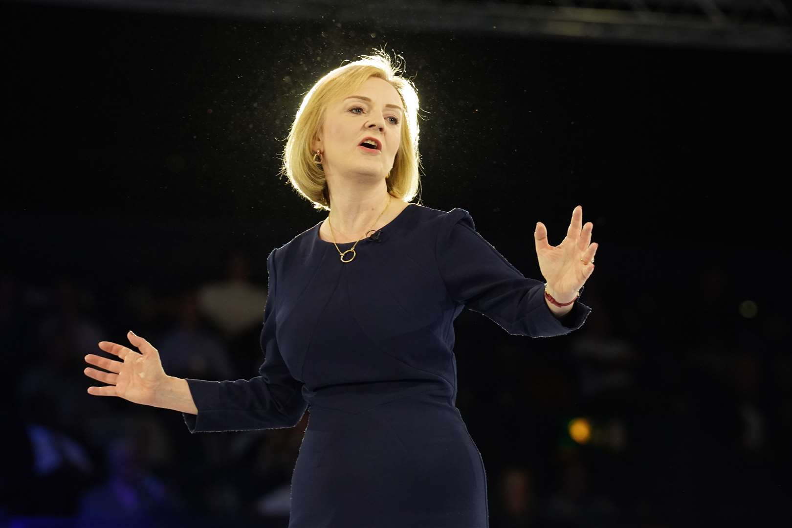Liz Truss during the hustings event at Wembley Arena (Stefan Rousseau/PA)