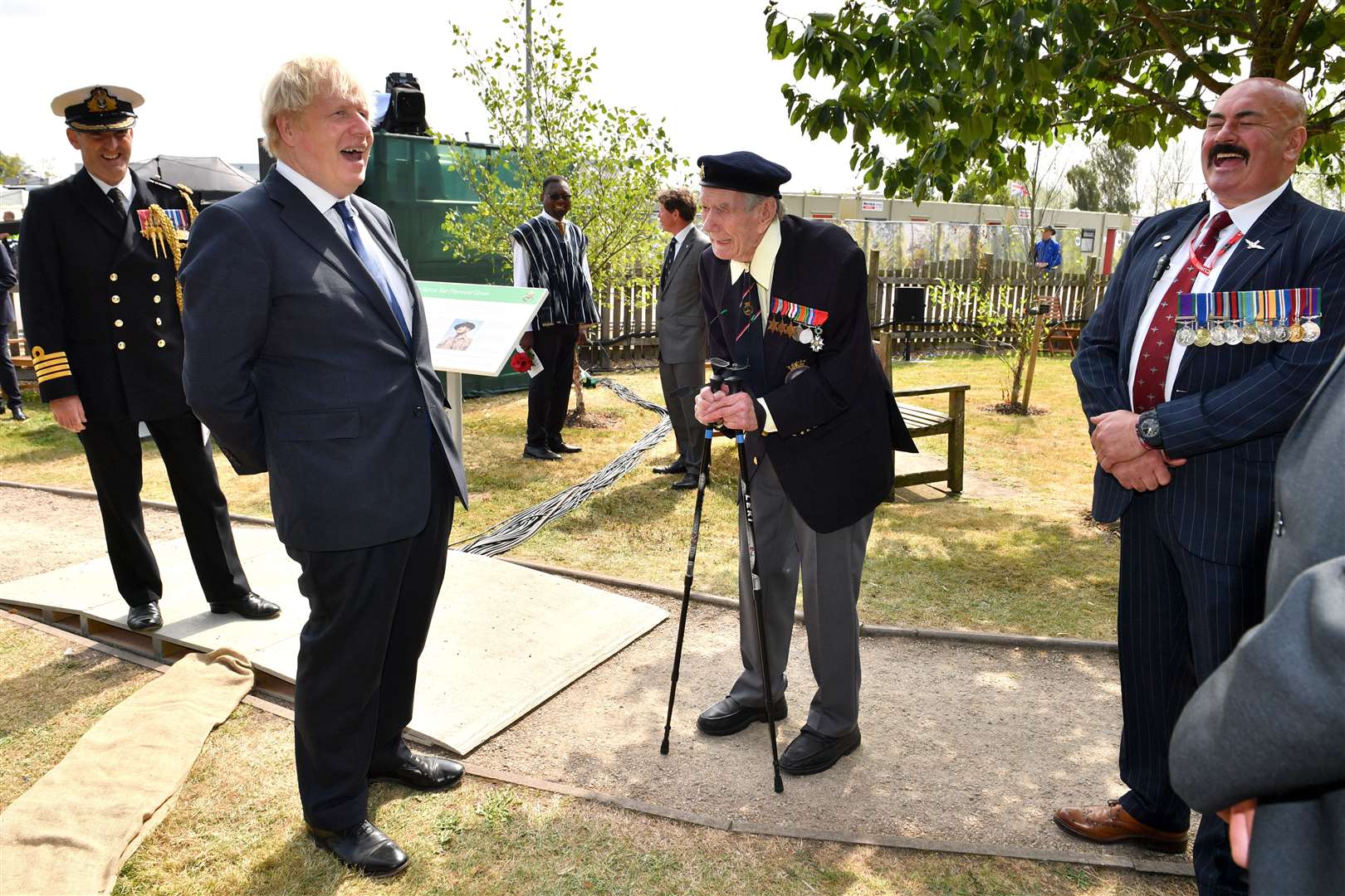 In August, Mr Johnson met veteran Bill Redston following the national service of remembrance marking the 75th anniversary of VJ Day (Anthony Devlin/PA)