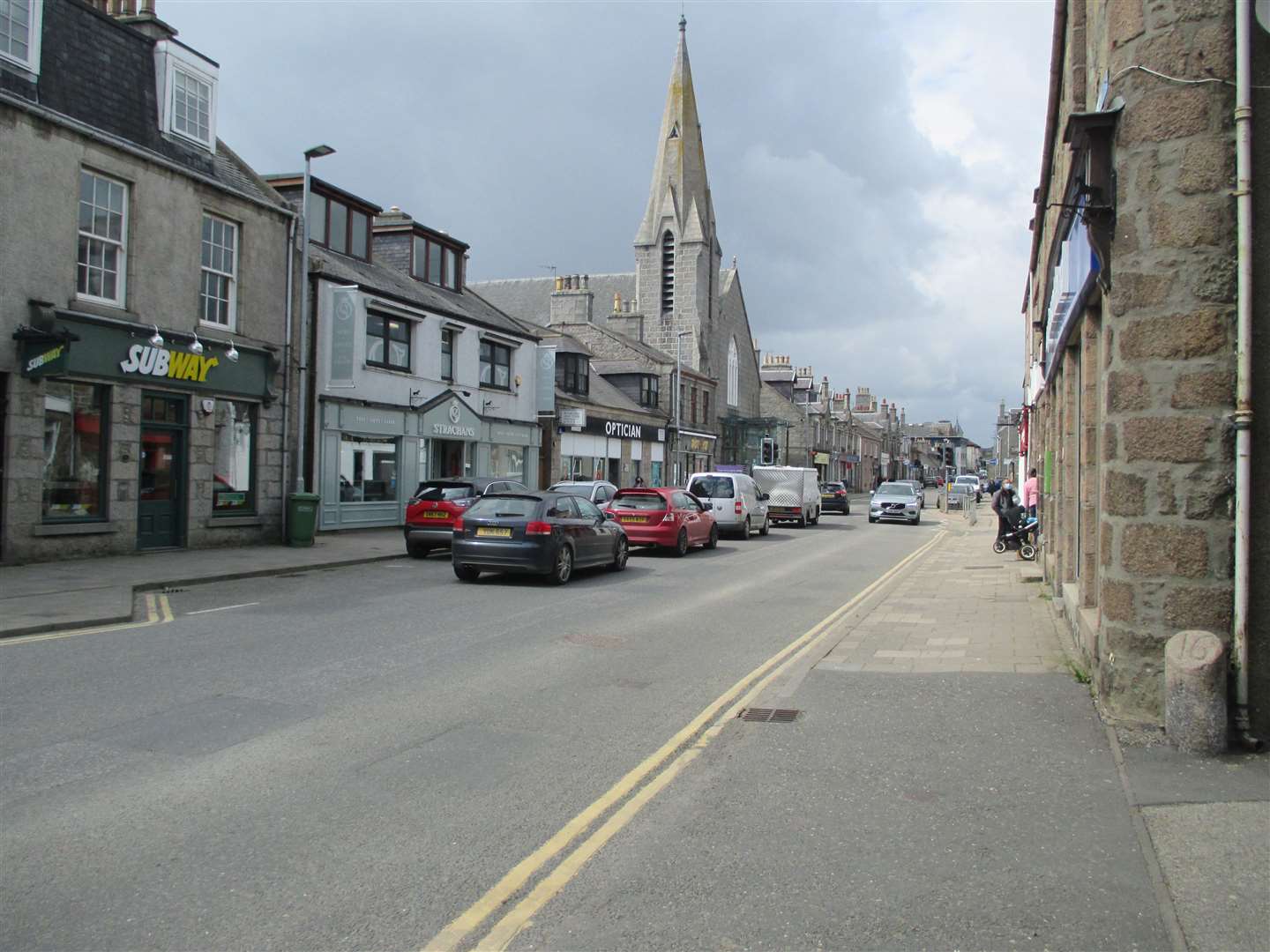 Spaces for People measures have been removed from Inverurie town centre.