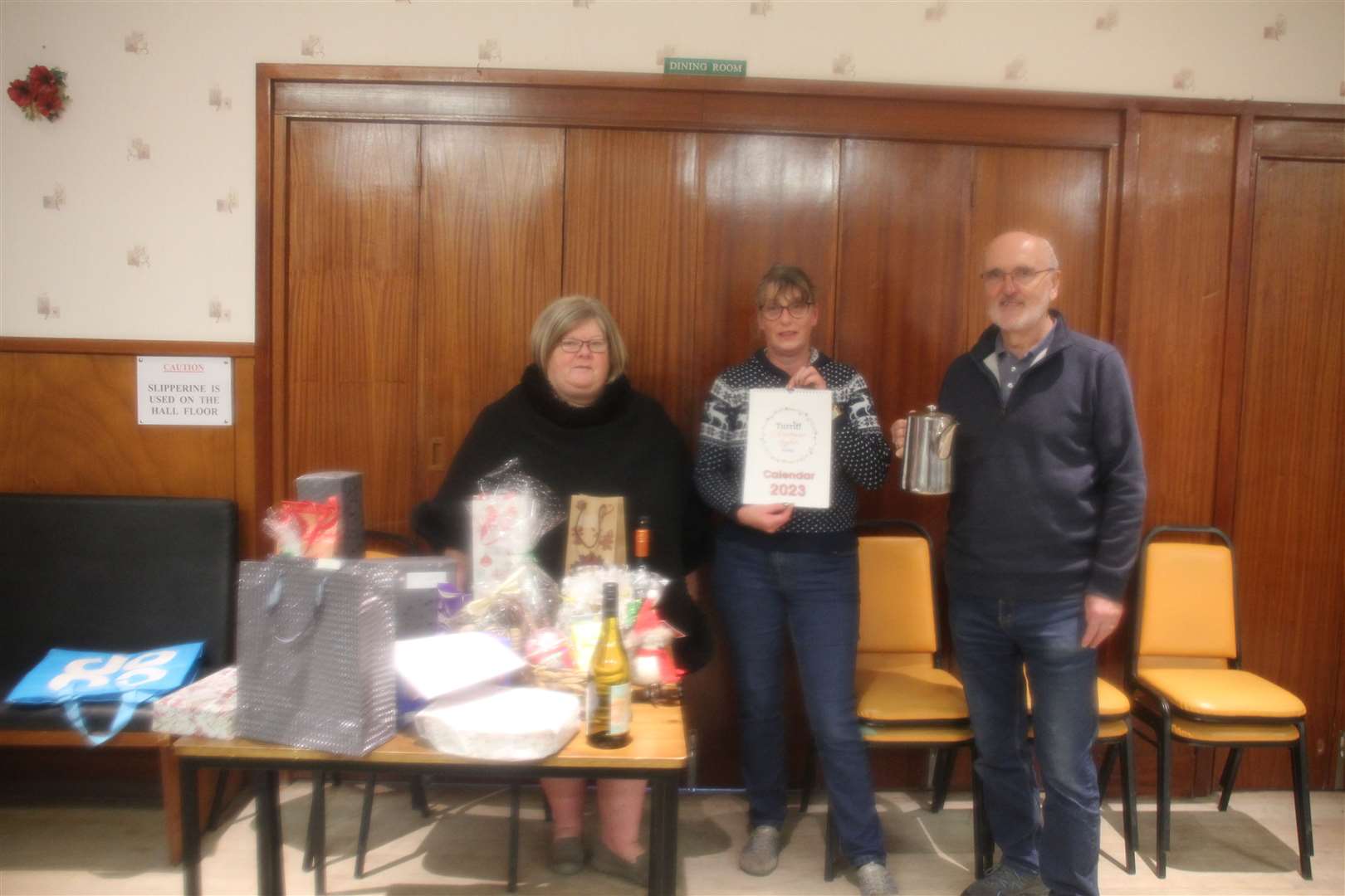 Turriff Christmas Lights Group committee members Marj Chalmers, Carol Allan and Doug Connon. Picture: Kirsty Brown