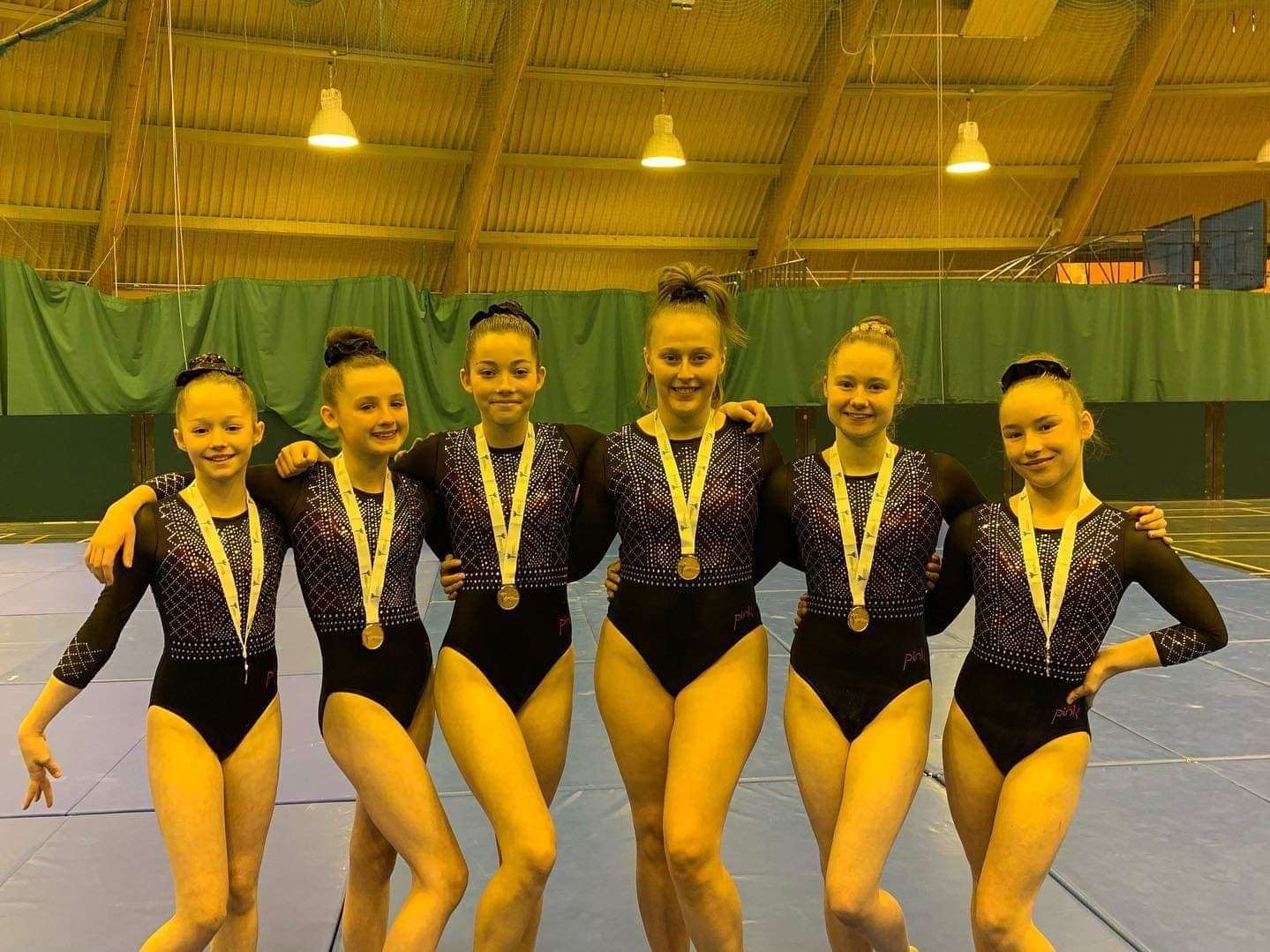 The Garioch gymnasts that won team bronze in the Gordon Forster Team Championships.