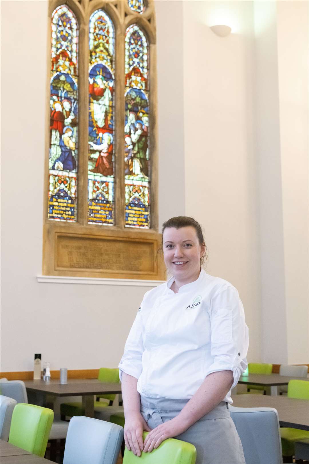 Jill Mair inside her new restaurant, Aspire in Portsoy...Picture: Beth Taylor.