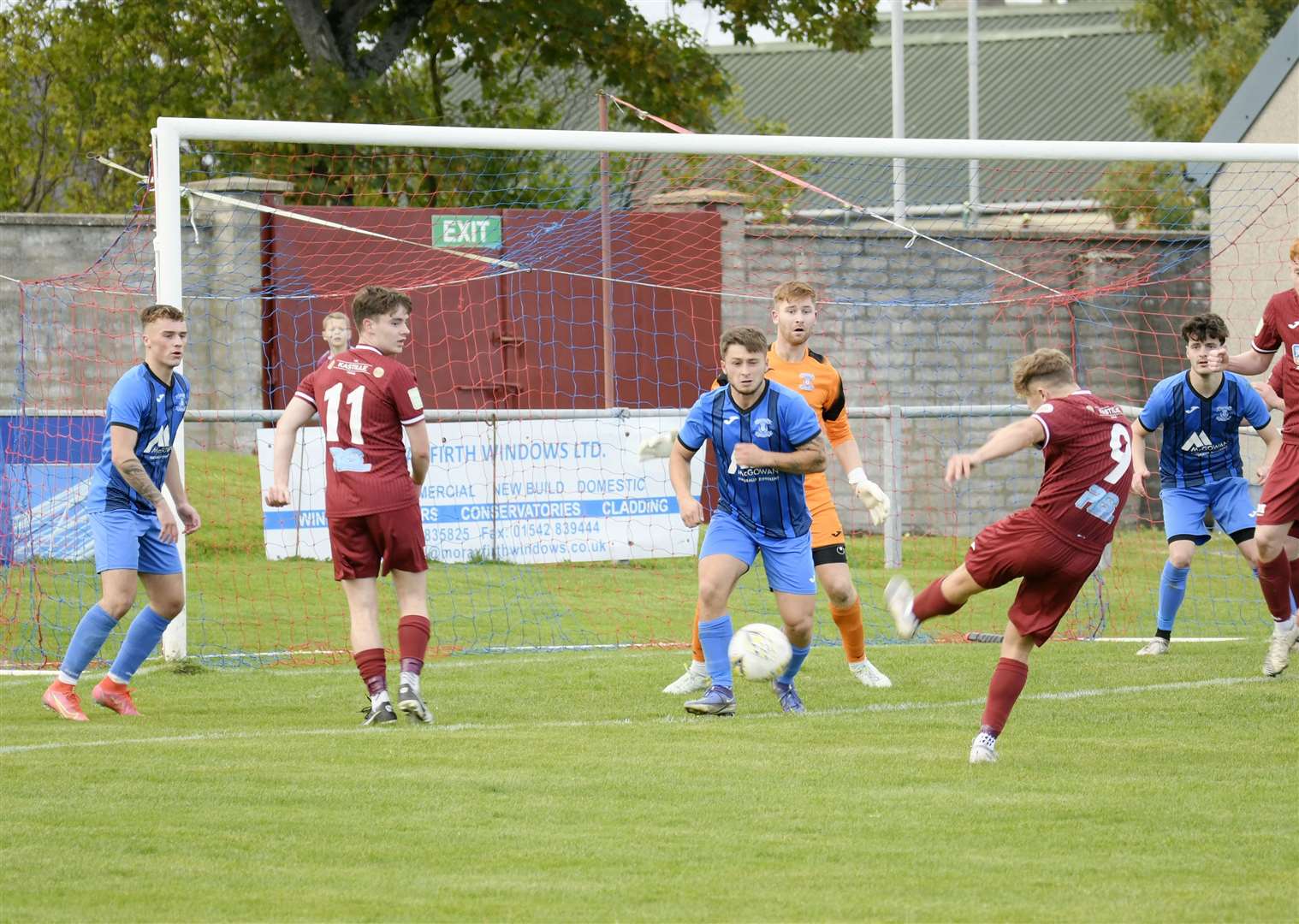 Keith's Kieran Mooney fires in his second of the day. Picture: Beth Taylor