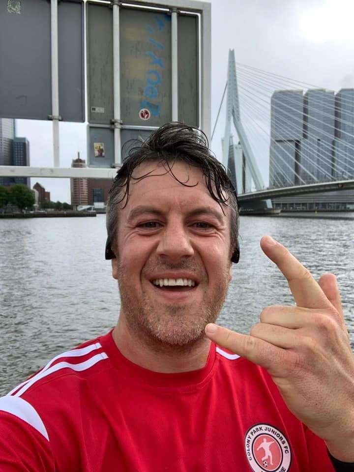 Colony Park's Barry Marwick undertook his part in the 24 hour challenge in Rotterdam.