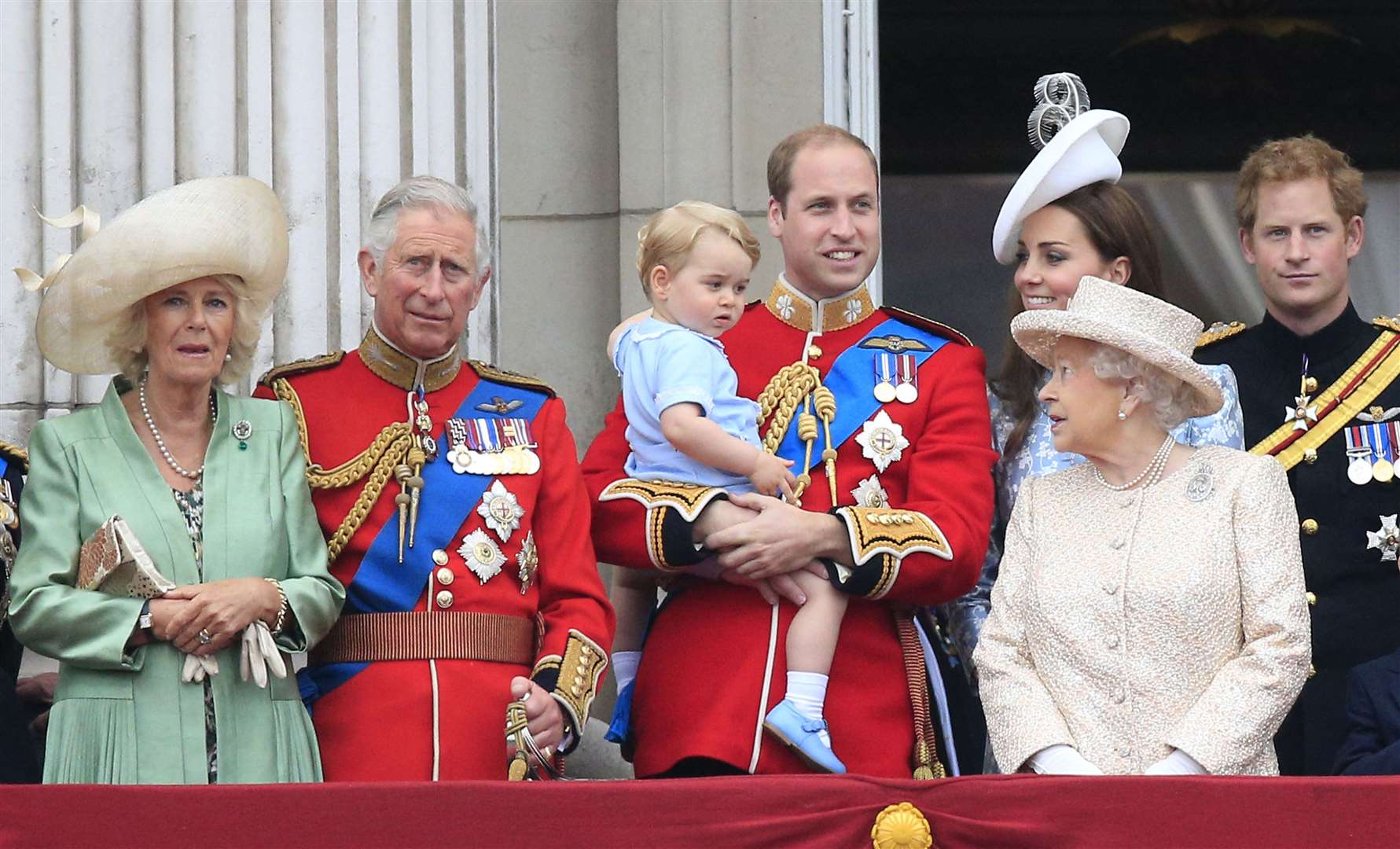 Camilla on the Buckingham Palace balcony with the Queen at Trooping the Colour in 2015 (Jonathan Brady/PA