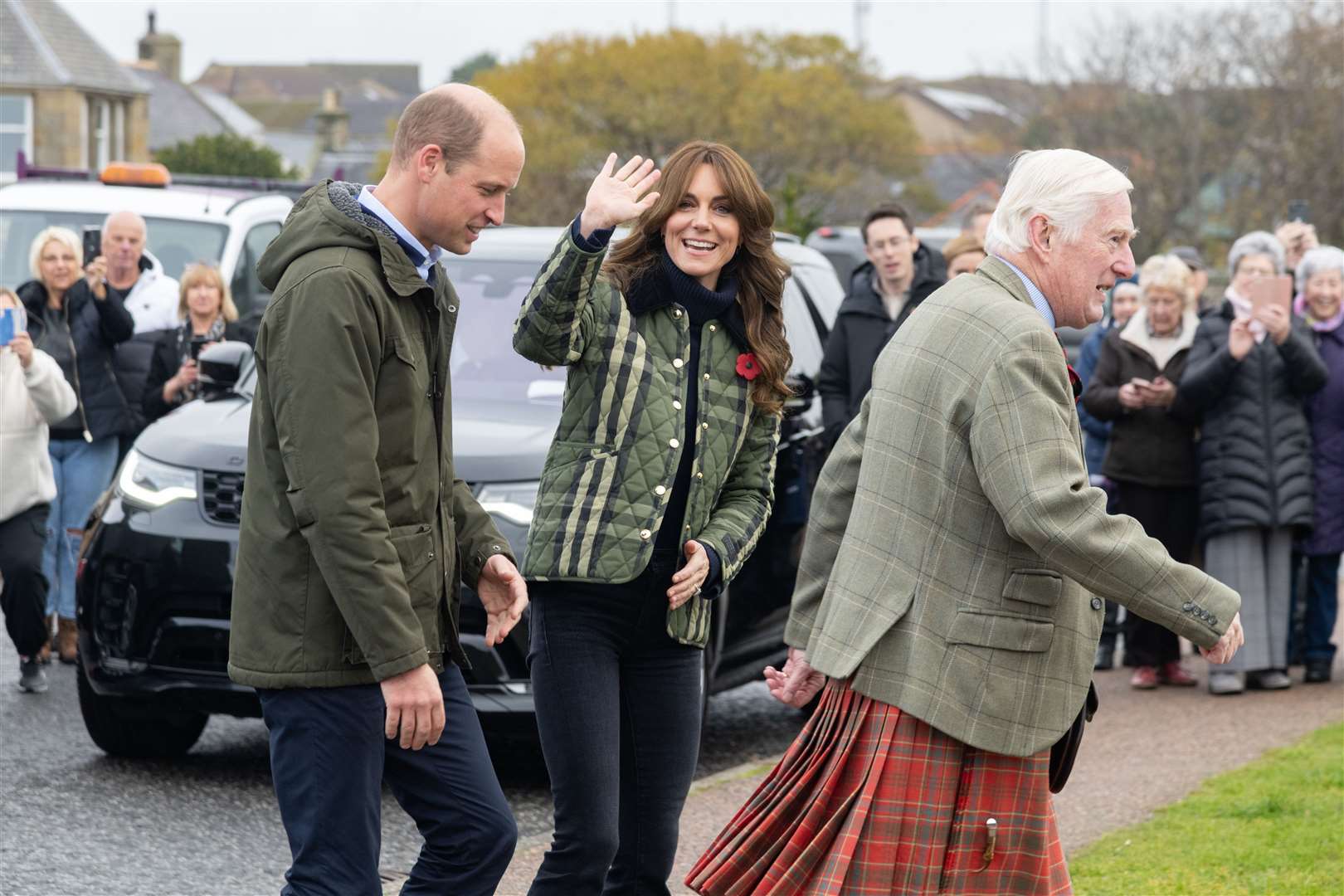 The Duke and Duchess of Rothesay welcomed to Burghead. Picture: Beth Taylor.