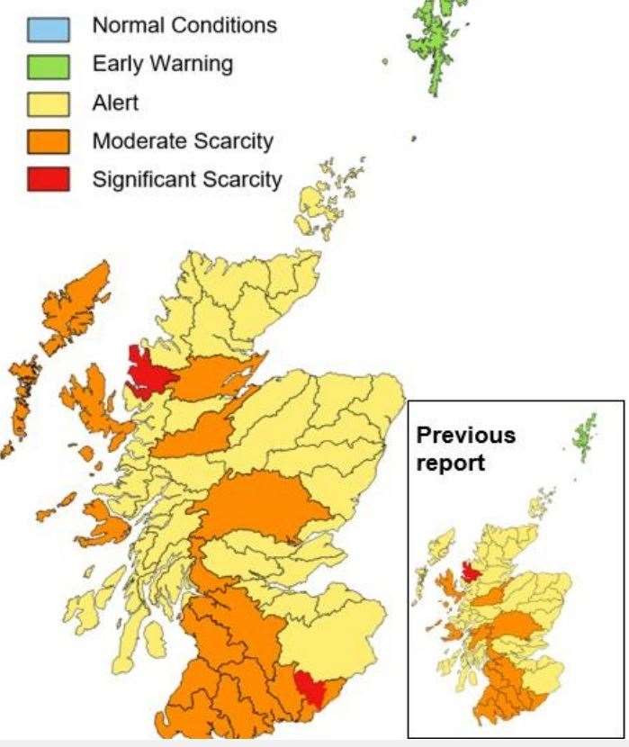Water levels remain critical in Scotland despite rainfall
