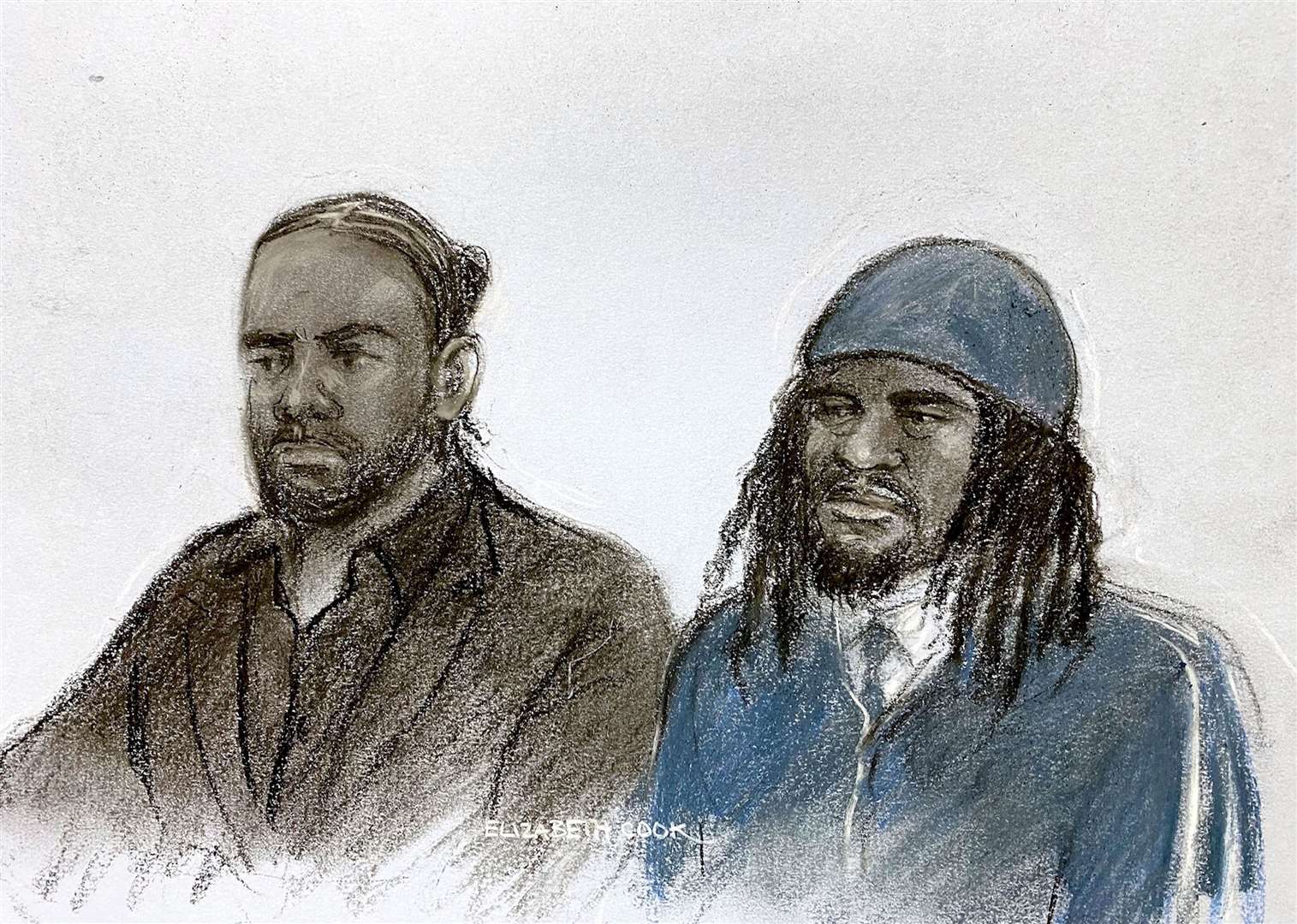 Romario Henry, 31, (left) and Oludewa Okorosobo, 28, have been on trial at Chelmsford Crown Court, where they are accused of robbing Olympic cyclist Mark Cavendish and his wife Peta (Liz Cook/PA)