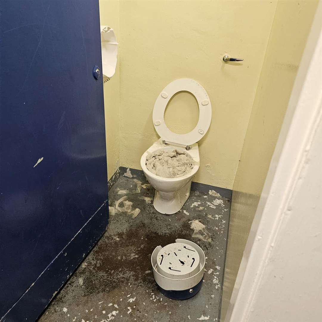 The toilets at The Haughs in Turriff were damaged by vandals.