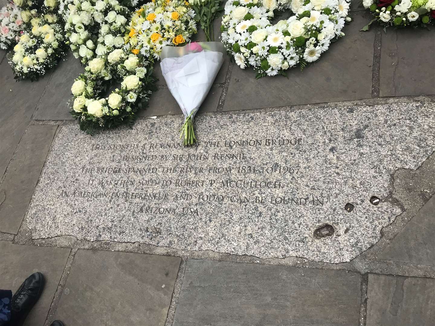 Memorial plaque for victims of 2017 London Bridge terror attack (Danielle Desouza/PA)