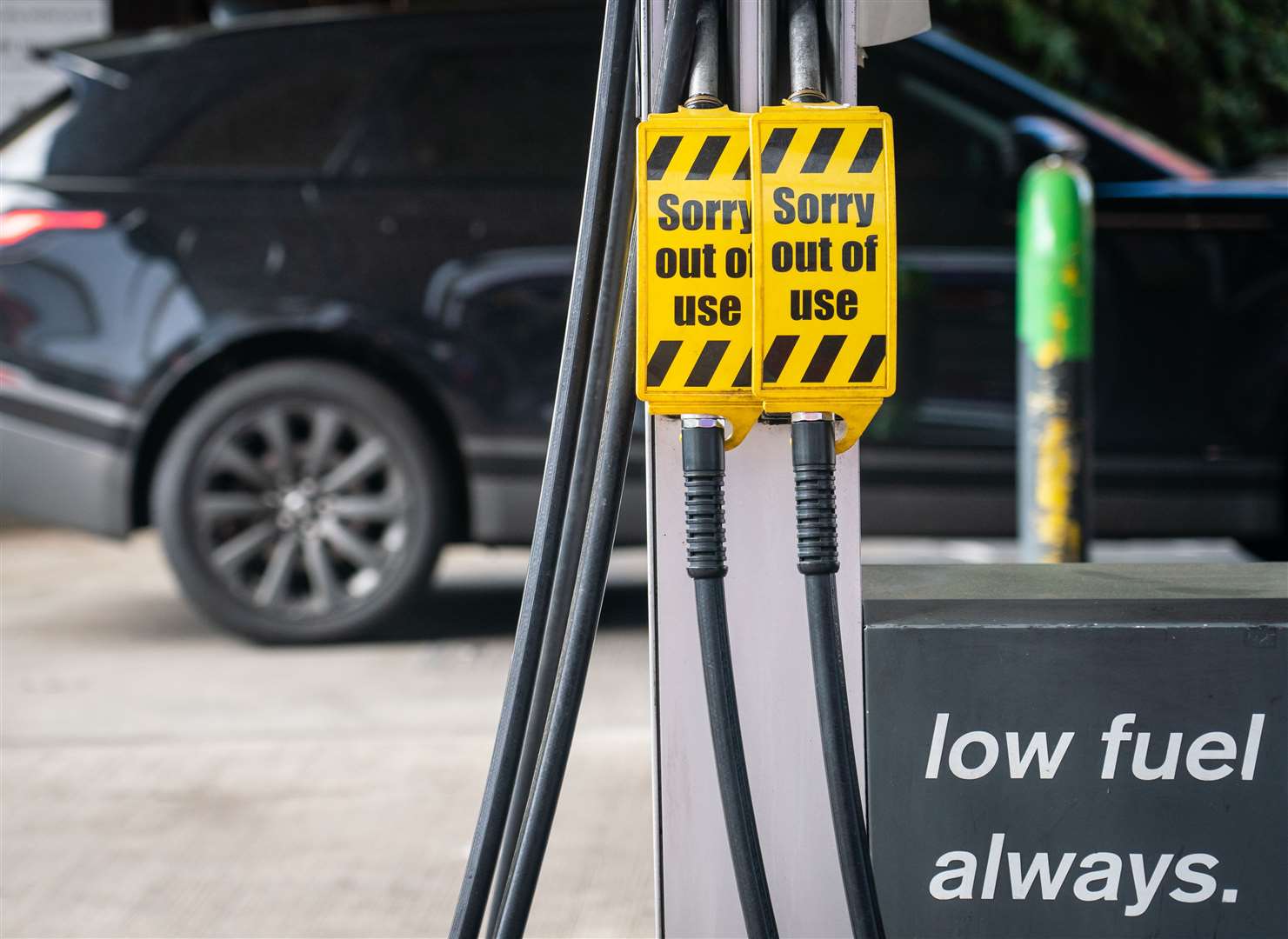 Petrol sales rose during the month due to panic buying at the end of September (Dominic Lipinski/PA)