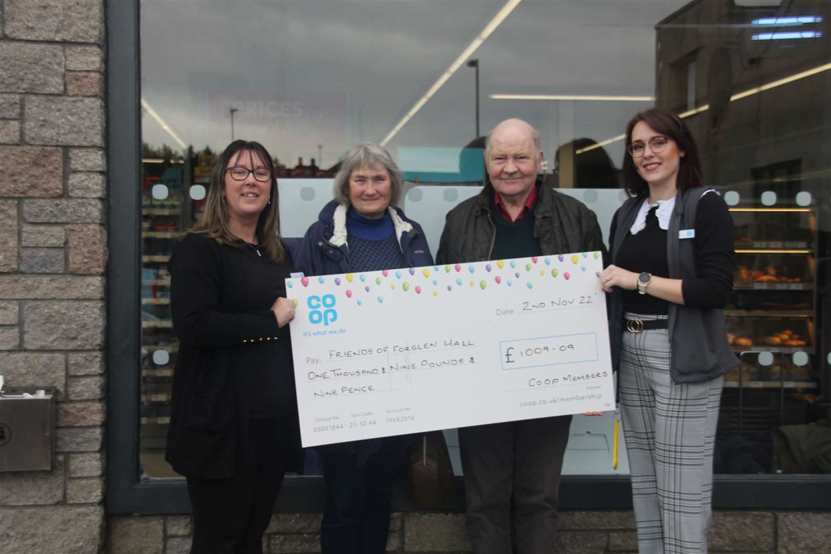 Friends Of Forglen Hall received over £1000 from the Coop Local Community Fund. Picture: Kirsty Brown