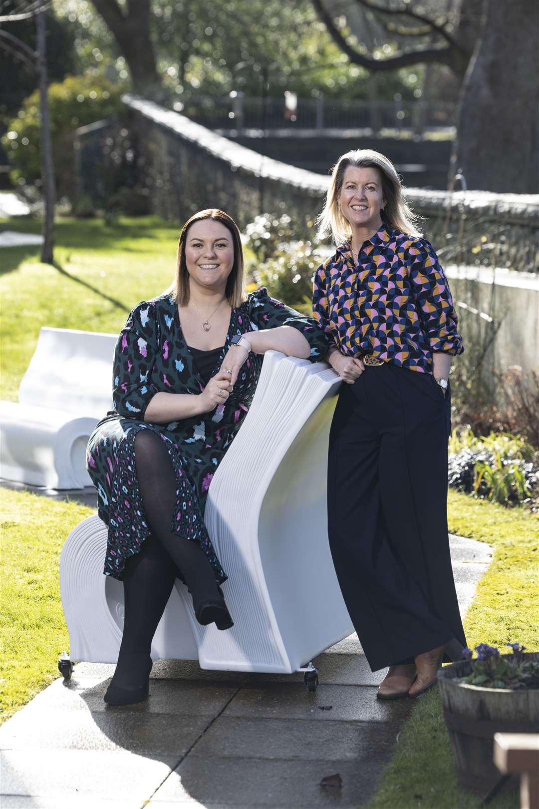 Chief Executive of Clan Cancer Support, Fiona Fernie and Sarah Harvey from Wild In Art announced the 2025 trail. Picture: Newsline Media