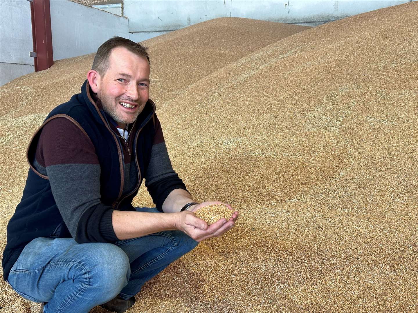 Sandy Norrie with the winning crop