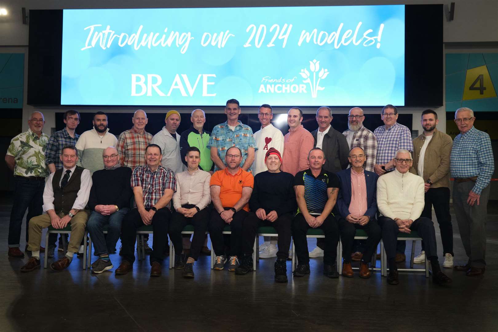 The team of 24 modeks includes Alasrair Henderson who will become the oldest model to take to the catwalk. Picture: Colin Rennie/Friends of Anchor