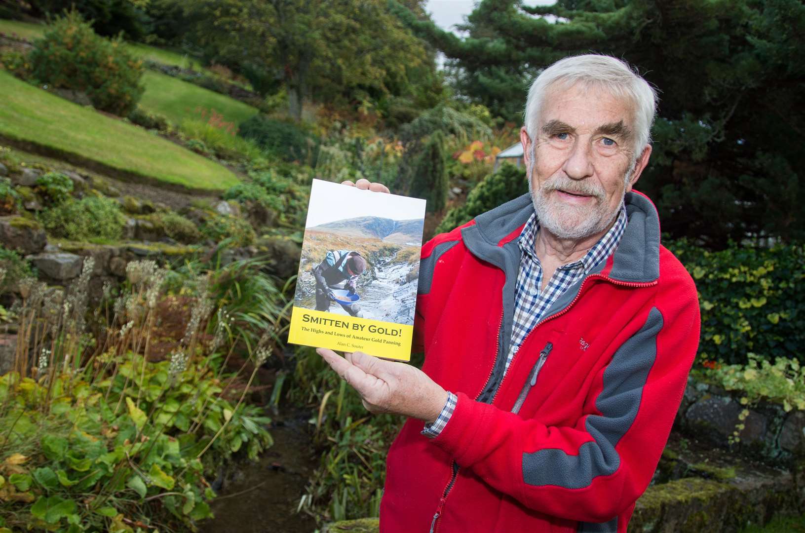 Retired geography teacher Alan Souter, from Aberlour, has published a book on his lifelong hobby of gold panning. Picture: Becky Saunderson.