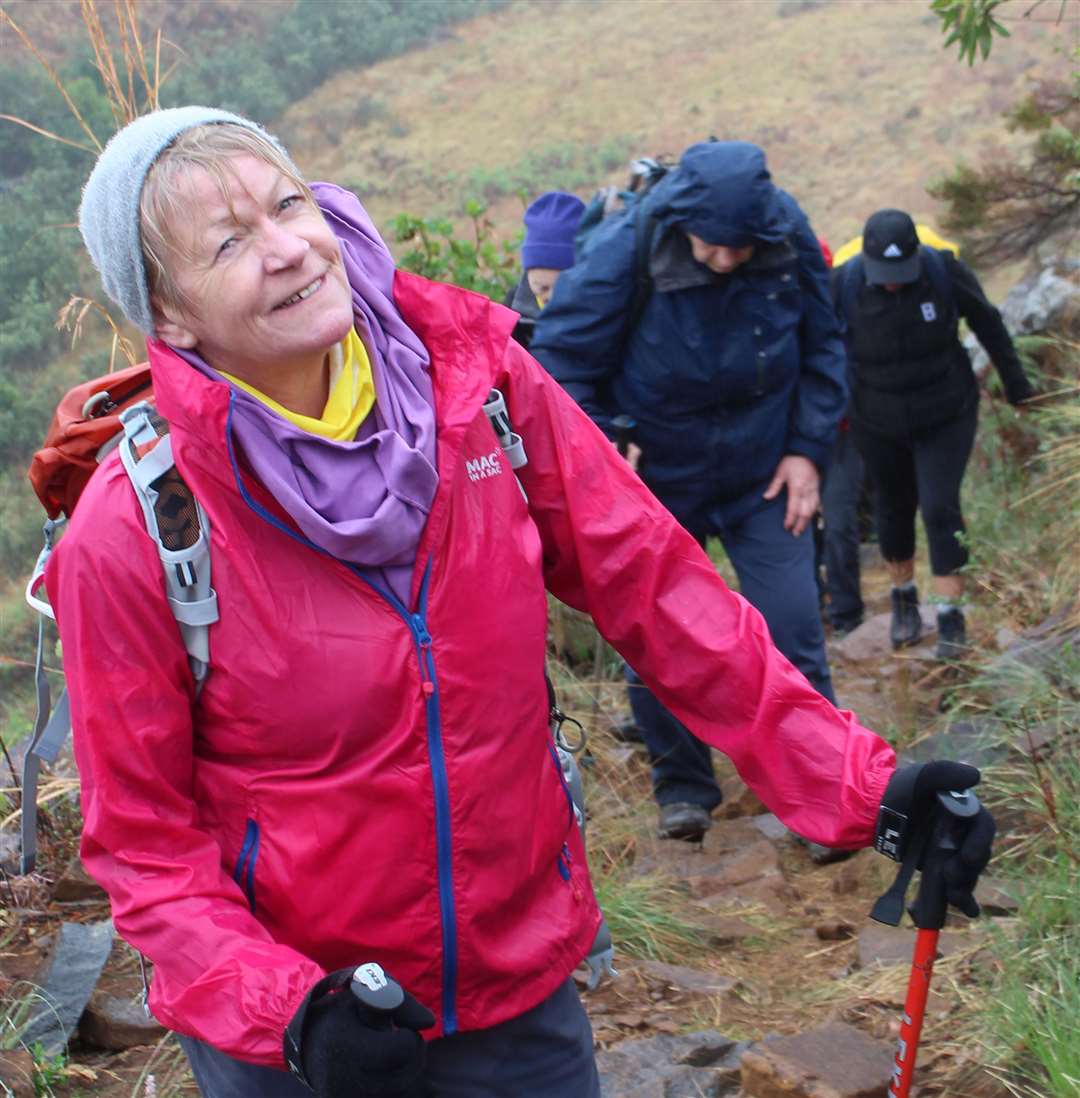 Anne and the trekking party climbed 3000 metres one day – that's twice the height of Ben Nevis.