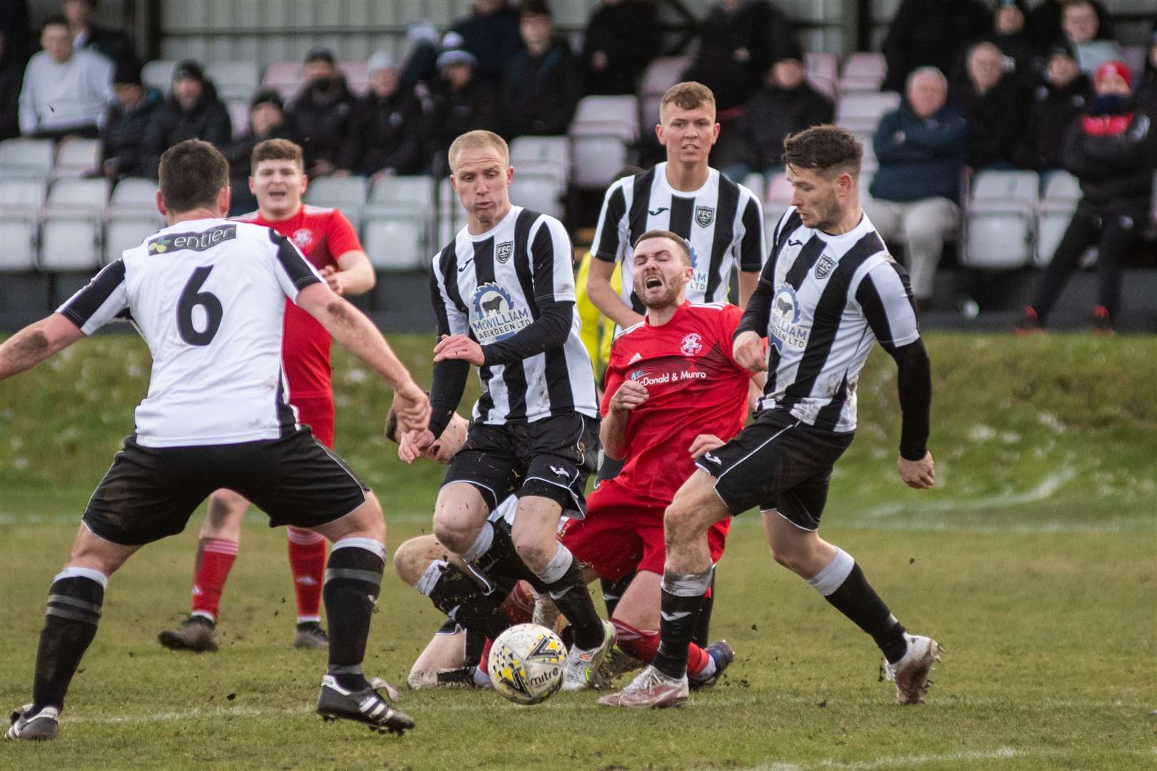 Ryan Stuart is the meat in this Fraserburgh sandwich at Grant Park. Picture: Daniel Forsyth